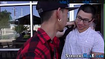 Straight asian rides cock